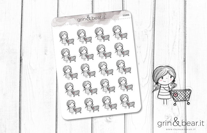Shopping Day Sketchy Planner Stickers (SS008)