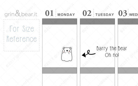 Oh NO! - Barry the Bear Stickers (BB013)