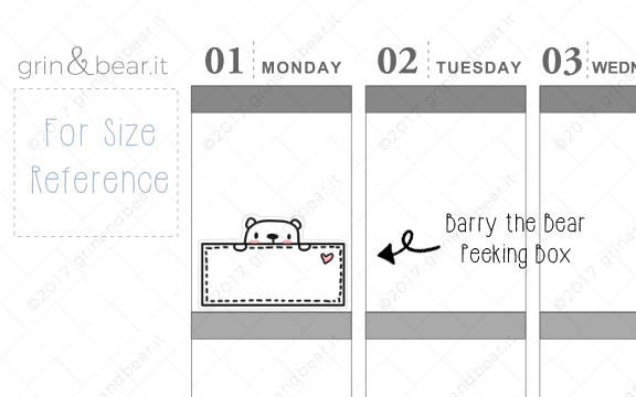 Peeking Box! - Barry the Bear Stickers (BB014)