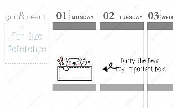 Hey Important Box! - Barry the Bear Stickers (BB016)