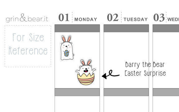 Easter - Barry the Bear Stickers (BB004)