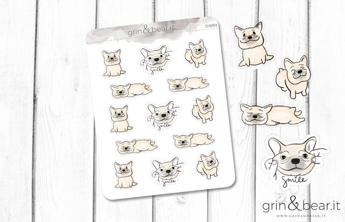 Frenchies Doodle Stickers (DS004)