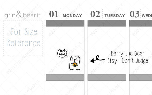 Etsy Barry! - Barry the Bear Stickers (BB022)
