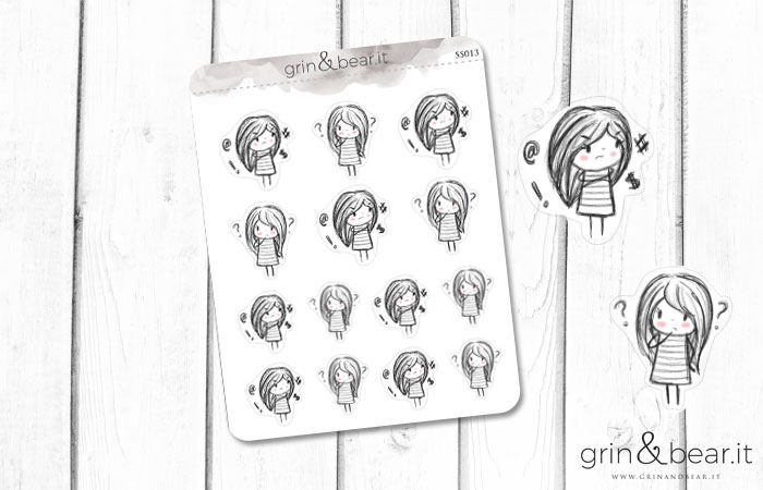 Confused and Angry Emotions Sketchy Planner (SS013)