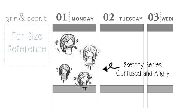 Confused and Angry Emotions Sketchy Planner (SS013)