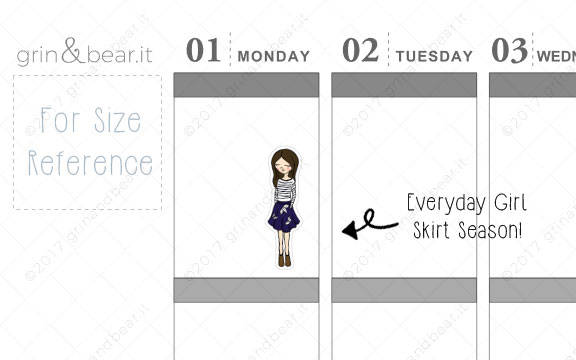 Skirt Season - Everyday Girl Stickers (EG012)