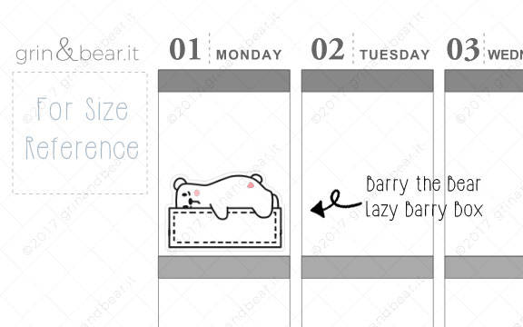 Lazy Barry Box! - Barry the Bear Stickers (BB015)