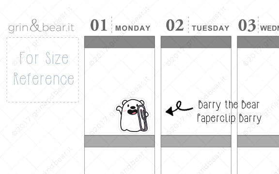Paperclip it! - Barry the Bear Stickers (BB037)
