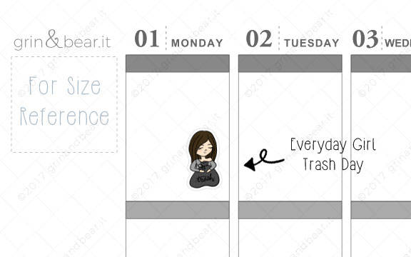 Trash Day - Everyday Girl Stickers (EG014)