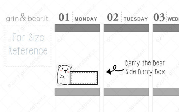 Side Hugging Barry Box! - Barry the Bear Stickers (BB044)