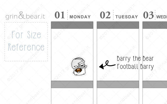 Football Barry! - Barry the Bear Stickers (BB045)