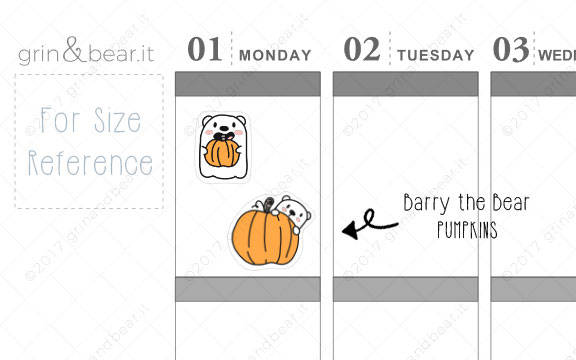 Pumpkin Barry! - Barry the Bear Stickers (BB042)