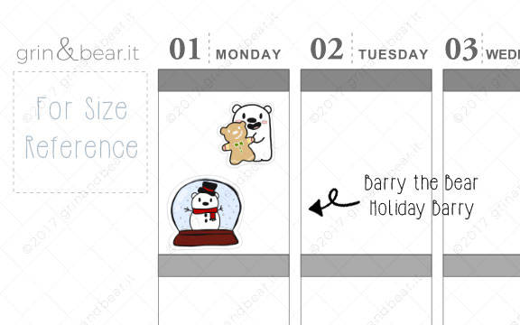 Holiday Barry! - Barry the Bear Stickers (BB055)