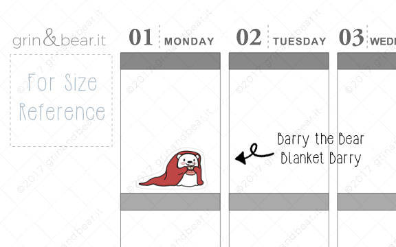 Blanket Barry! - Barry the Bear Stickers (BB052)