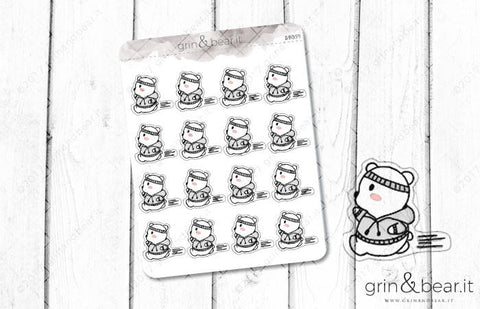 Running Barry! - Barry the Bear Stickers (BB059)