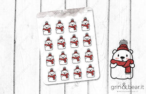 Wintery Barry! - Barry the Bear Stickers (BB053)