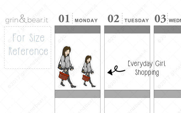 Shopping - Everyday Girl Stickers (EG016)