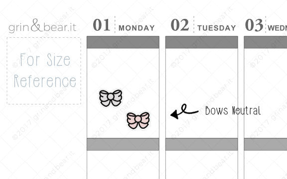 Bow Doodle Stickers (DS011)