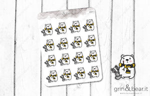 Hufflepuff Barry! - Barry the Bear Stickers (BB072)