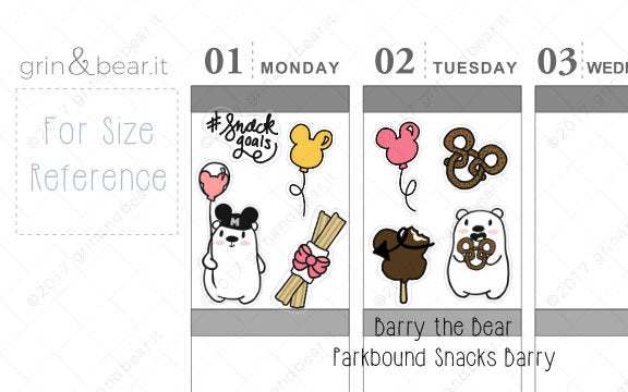 Parkbound Snacks Barry! - Barry the Bear Stickers (BB074)